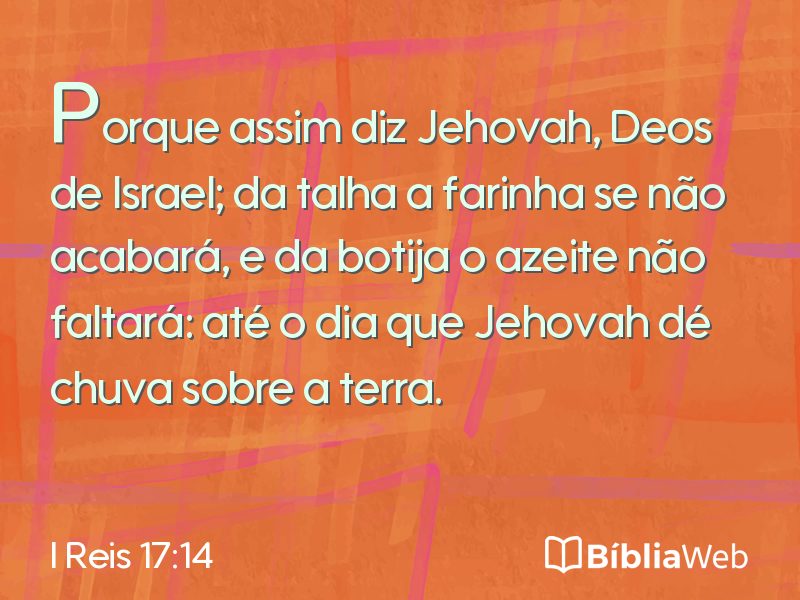 I Reis 17:14 em imagem para compartilhar
