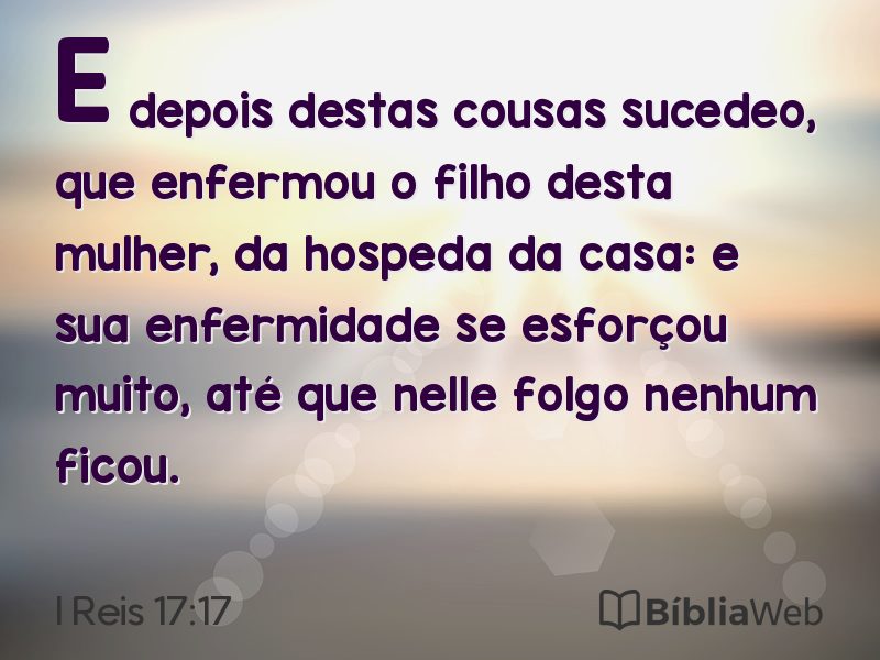 I Reis 17:17 em imagem para compartilhar