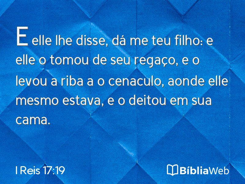 I Reis 17:19 em imagem para compartilhar
