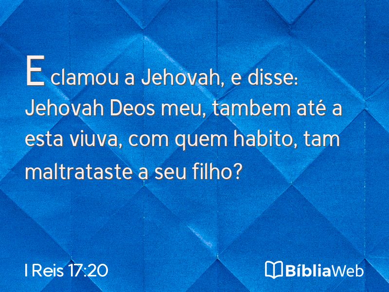 I Reis 17:20 em imagem para compartilhar