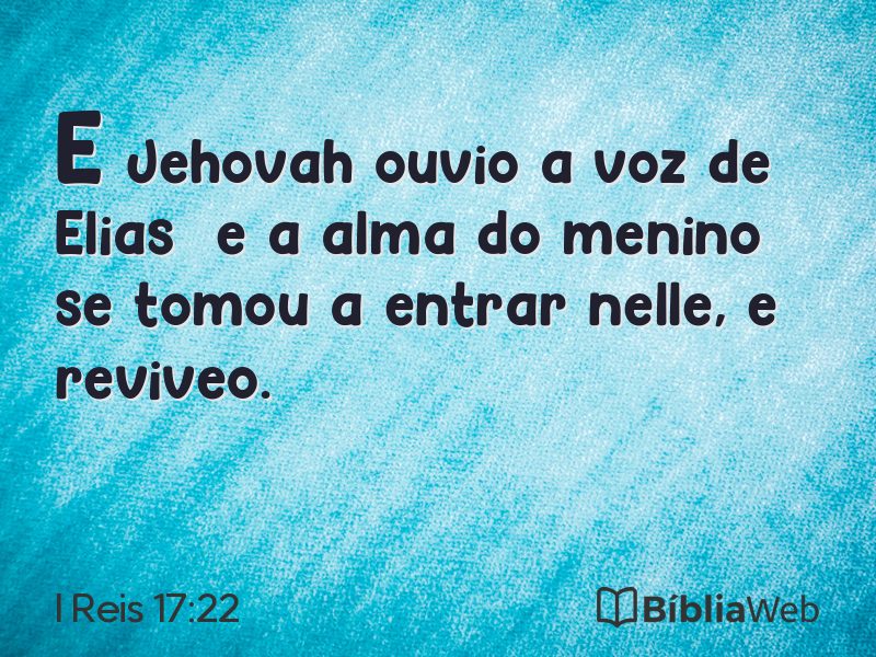 I Reis 17:22 em imagem para compartilhar