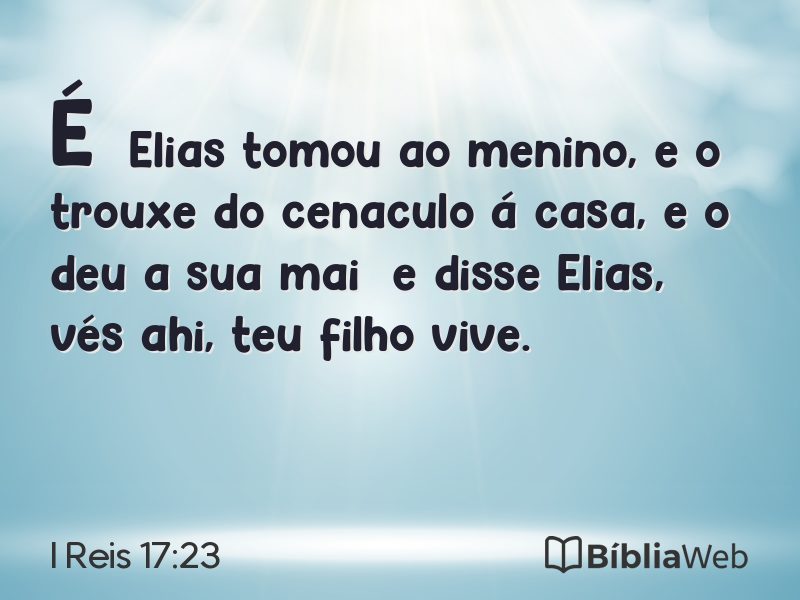I Reis 17:23 em imagem para compartilhar