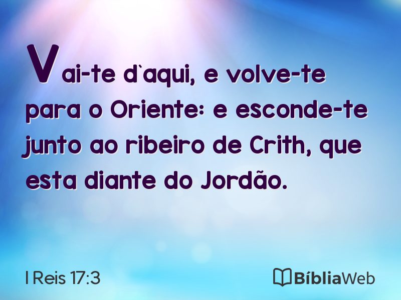 I Reis 17:3 em imagem para compartilhar