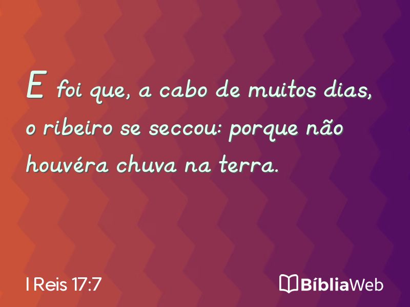 I Reis 17:7 em imagem para compartilhar