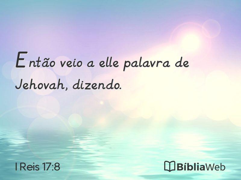 I Reis 17:8 em imagem para compartilhar