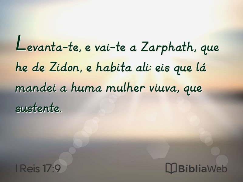 I Reis 17:9 em imagem para compartilhar