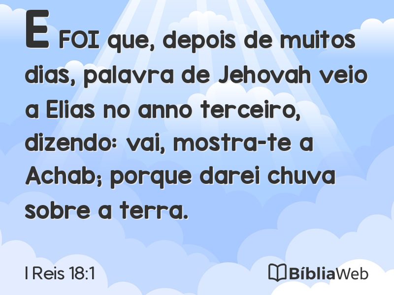 I Reis 18:1 em imagem para compartilhar
