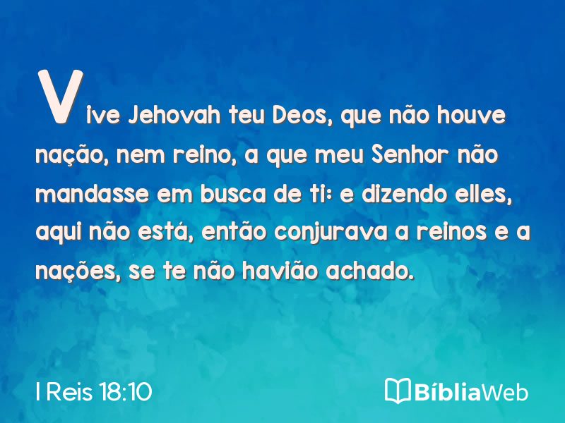 I Reis 18:10 em imagem para compartilhar