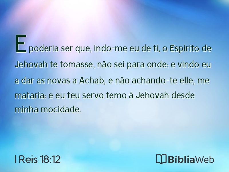 I Reis 18:12 em imagem para compartilhar