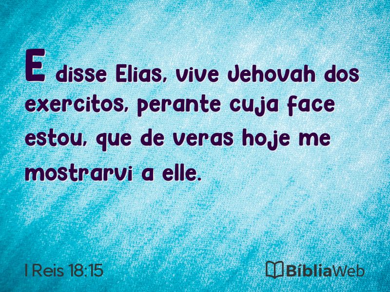 I Reis 18:15 em imagem para compartilhar
