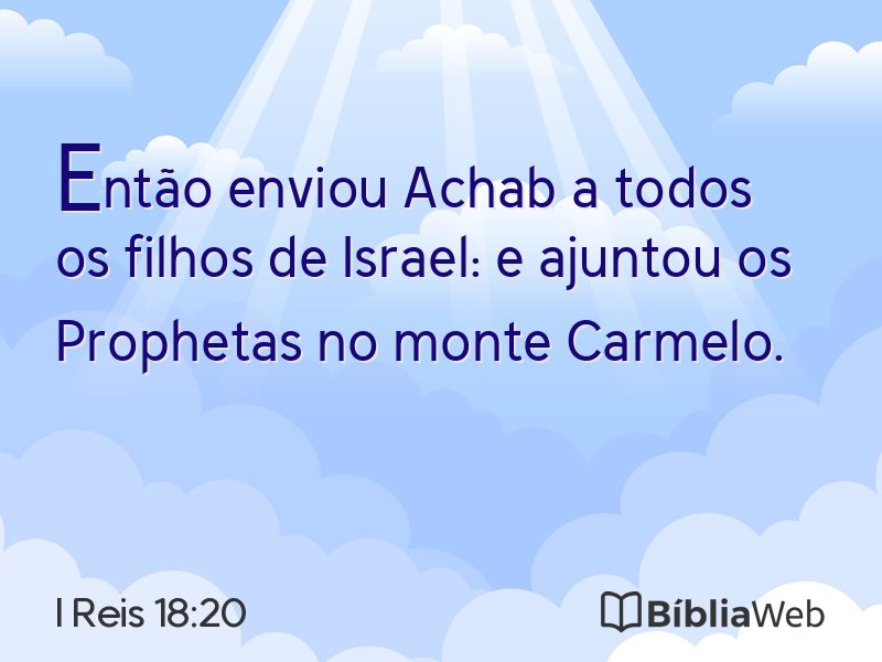 I Reis 18:20 em imagem para compartilhar