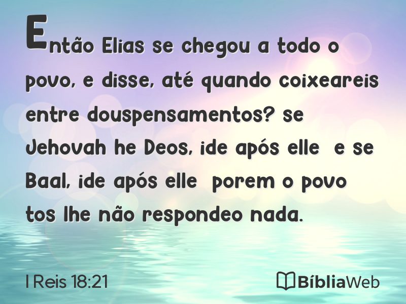 I Reis 18:21 em imagem para compartilhar
