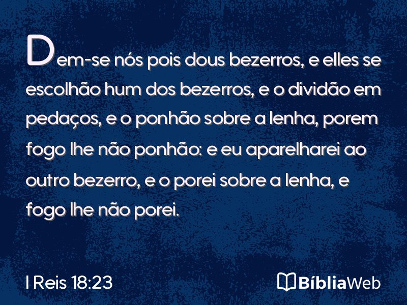 I Reis 18:23 em imagem para compartilhar