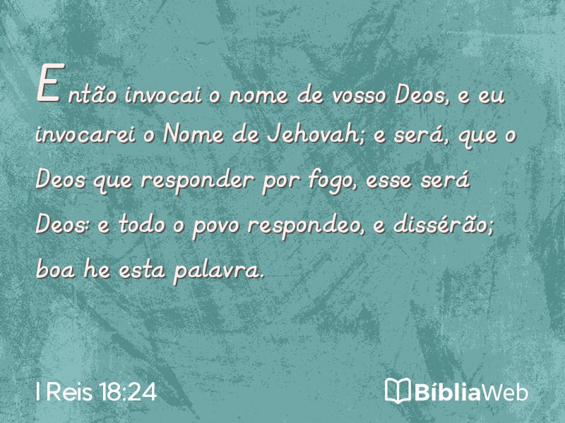 I Reis 18:24 em imagem para compartilhar