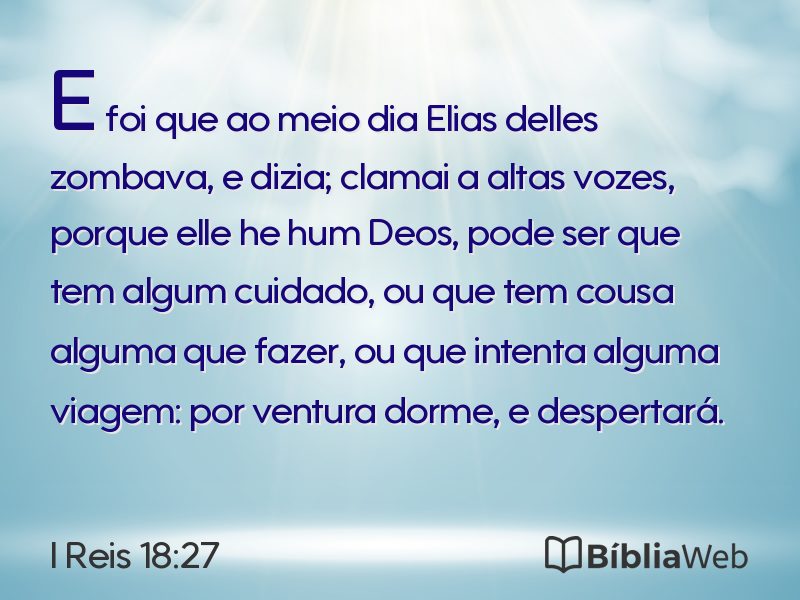 I Reis 18:27 em imagem para compartilhar