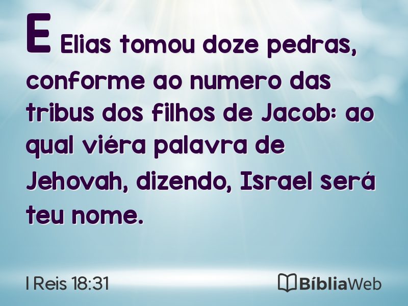 I Reis 18:31 em imagem para compartilhar