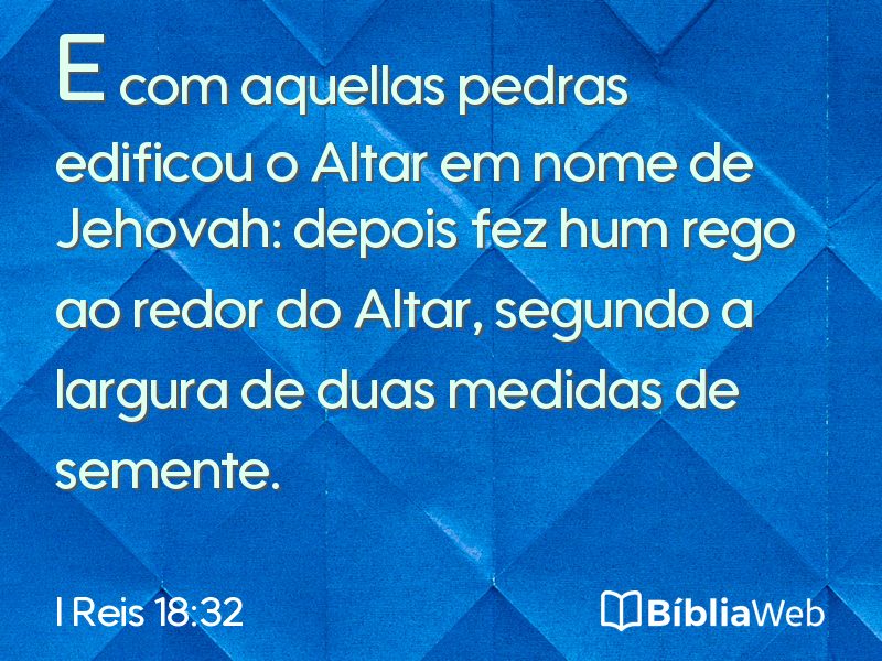 I Reis 18:32 em imagem para compartilhar
