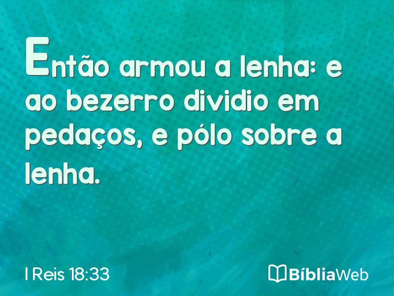 I Reis 18:33 em imagem para compartilhar