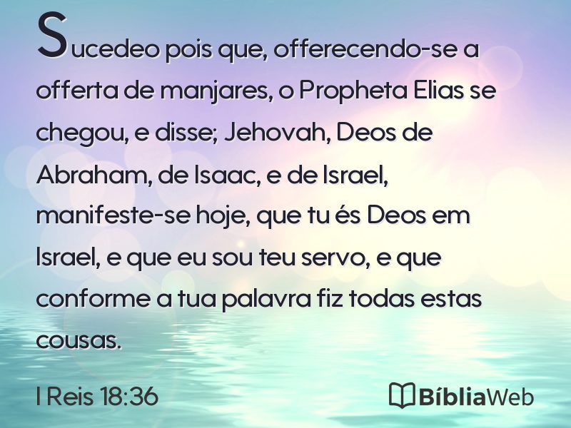 I Reis 18:36 em imagem para compartilhar