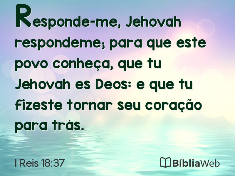 I Reis 18:37 em imagem para compartilhar