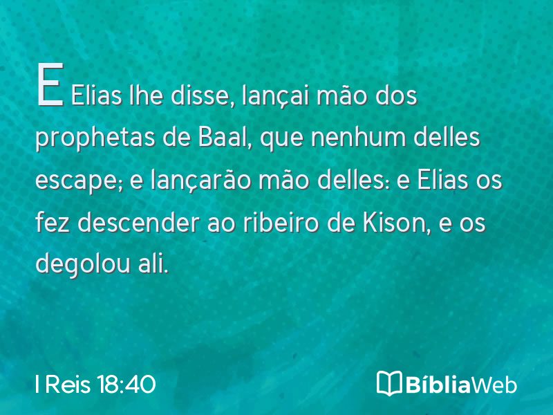 I Reis 18:40 em imagem para compartilhar