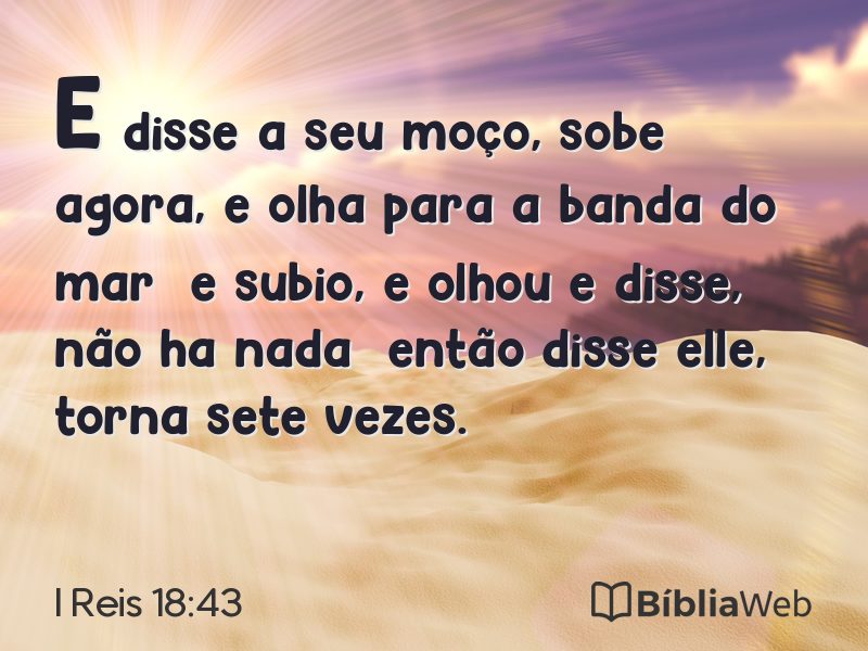 I Reis 18:43 em imagem para compartilhar