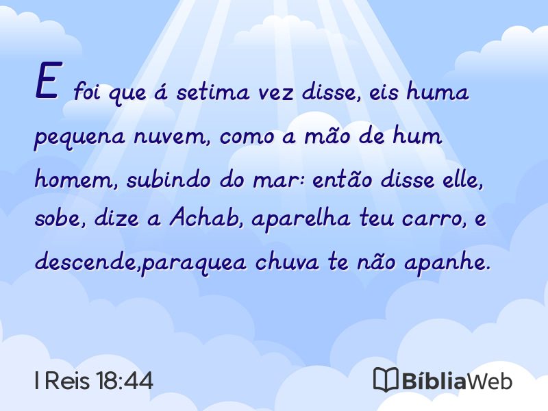 I Reis 18:44 em imagem para compartilhar