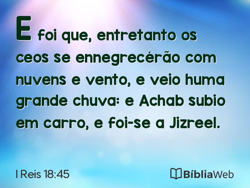 I Reis 18:45 em imagem para compartilhar
