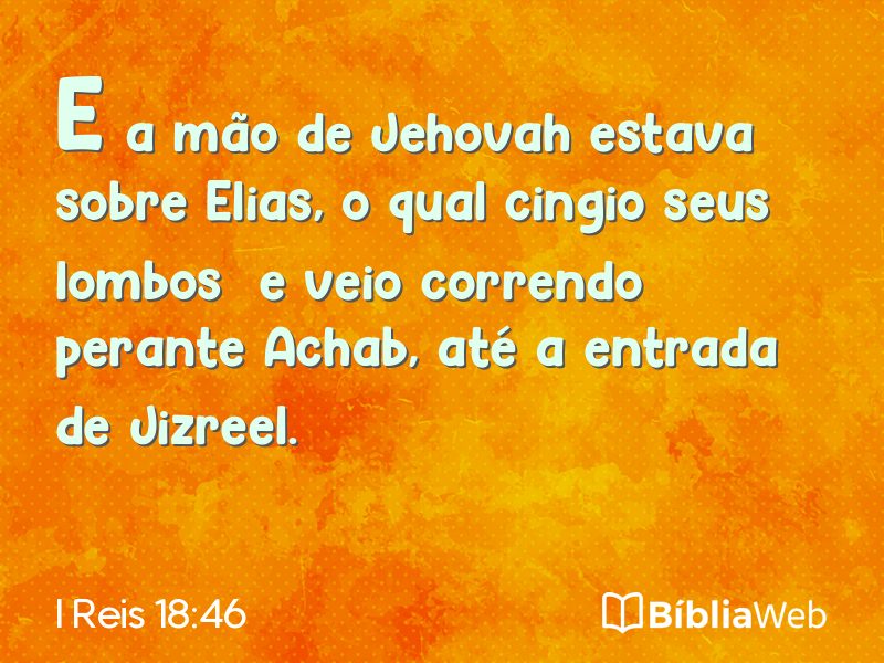 I Reis 18:46 em imagem para compartilhar