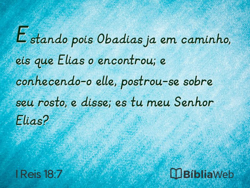I Reis 18:7 em imagem para compartilhar