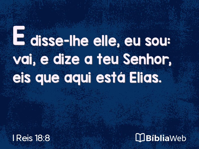 I Reis 18:8 em imagem para compartilhar