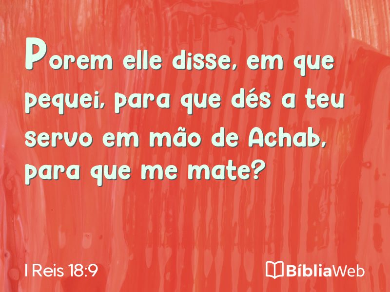 I Reis 18:9 em imagem para compartilhar
