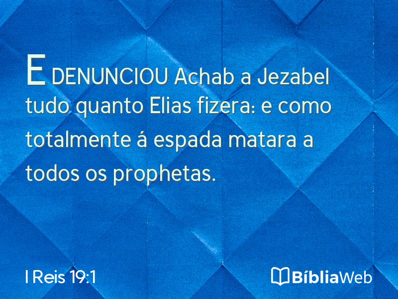I Reis 19:1 em imagem para compartilhar