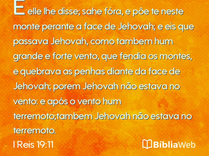 I Reis 19:11 em imagem para compartilhar