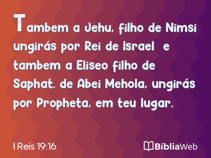 I Reis 19:16 em imagem para compartilhar