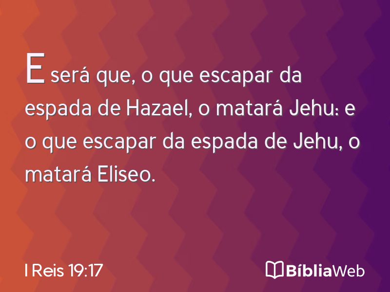 I Reis 19:17 em imagem para compartilhar
