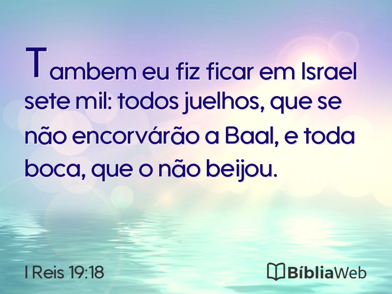 I Reis 19:18 em imagem para compartilhar