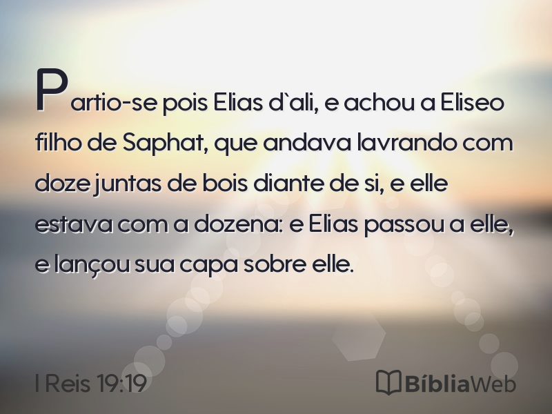 I Reis 19:19 em imagem para compartilhar