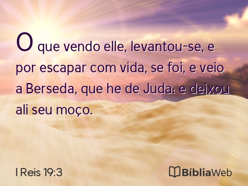 I Reis 19:3 em imagem para compartilhar
