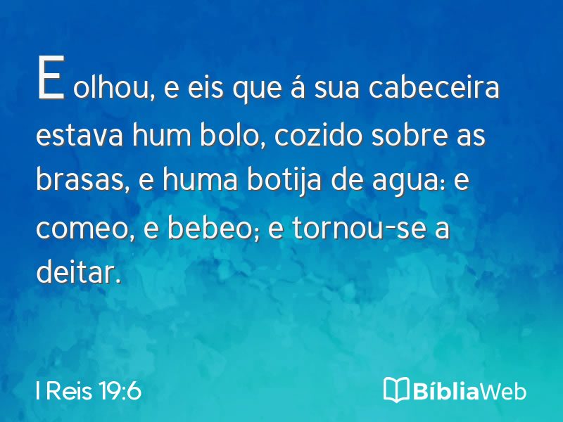 I Reis 19:6 em imagem para compartilhar