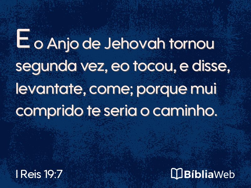 I Reis 19:7 em imagem para compartilhar