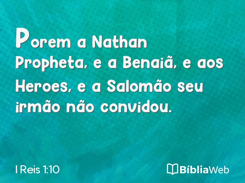 I Reis 1:10 em imagem para compartilhar