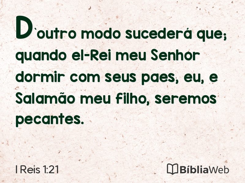I Reis 1:21 em imagem para compartilhar