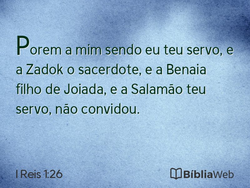 I Reis 1:26 em imagem para compartilhar