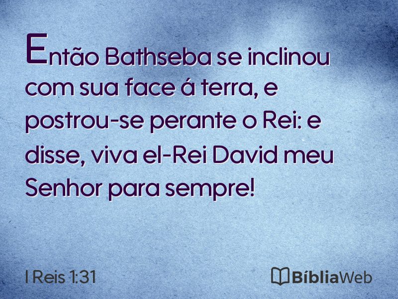 I Reis 1:31 em imagem para compartilhar
