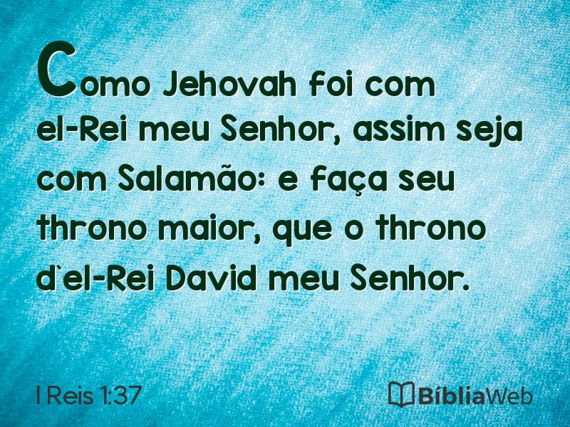I Reis 1:37 em imagem para compartilhar