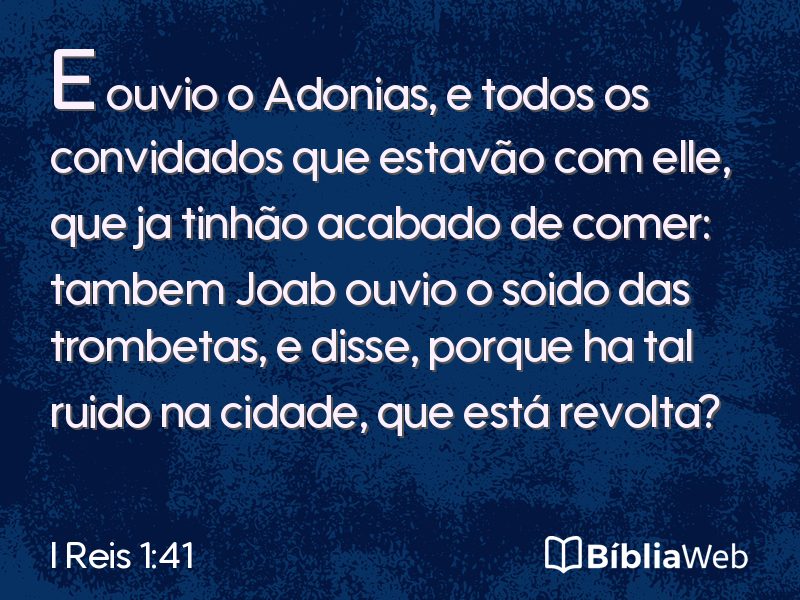 I Reis 1:41 em imagem para compartilhar