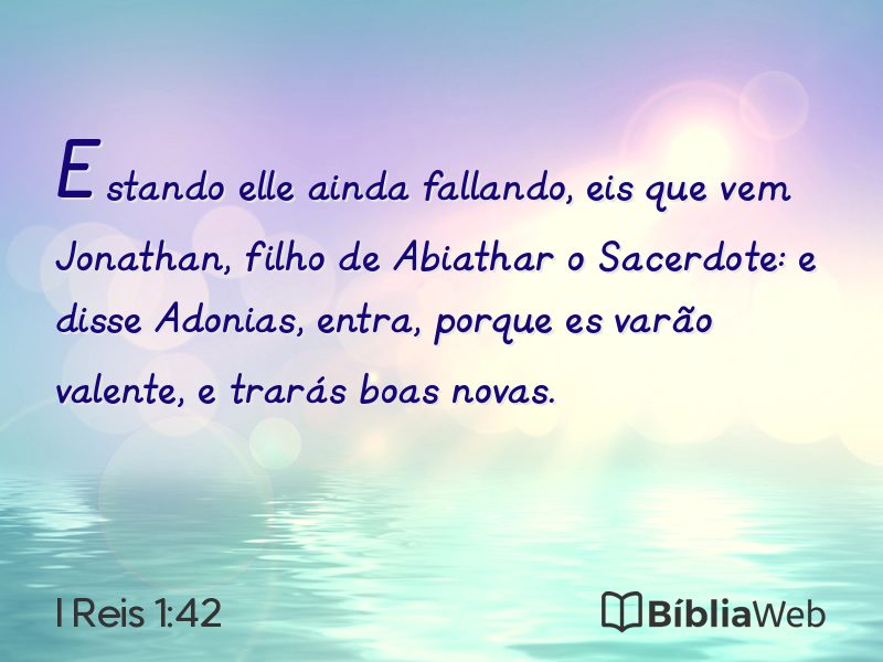 I Reis 1:42 em imagem para compartilhar
