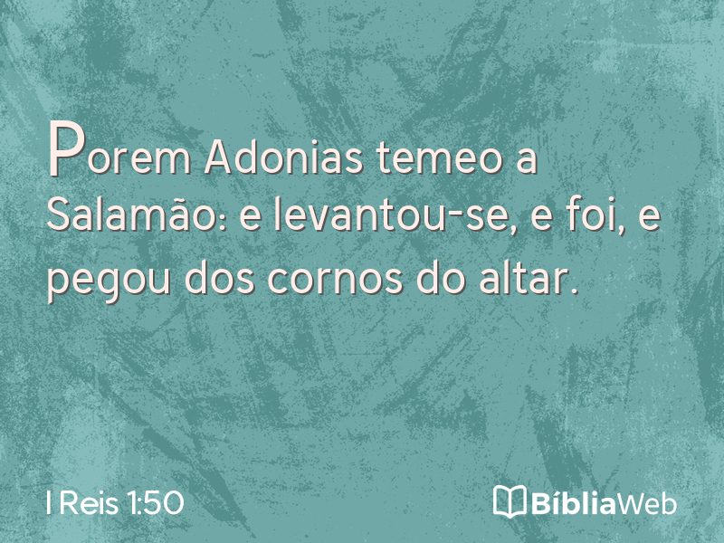I Reis 1:50 em imagem para compartilhar