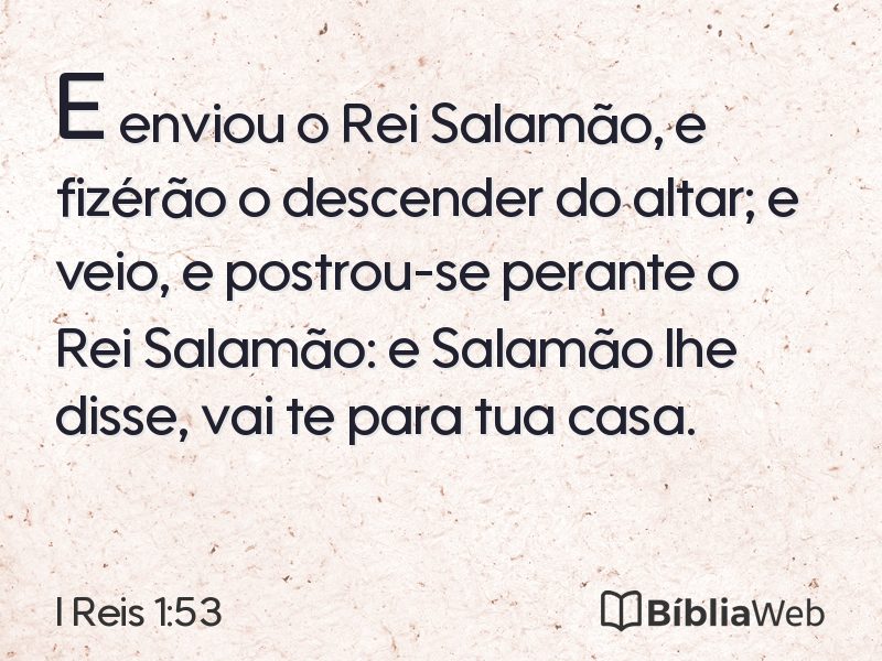 I Reis 1:53 em imagem para compartilhar